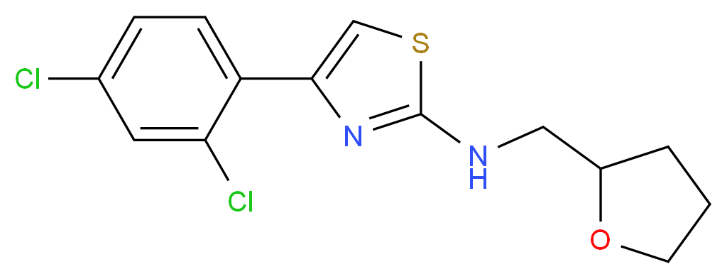 [4-(2,4-Dichloro-phenyl)-thiazol-2-yl]-(tetrahydro-furan-2-ylmethyl)-amine_Molecular_structure_CAS_)