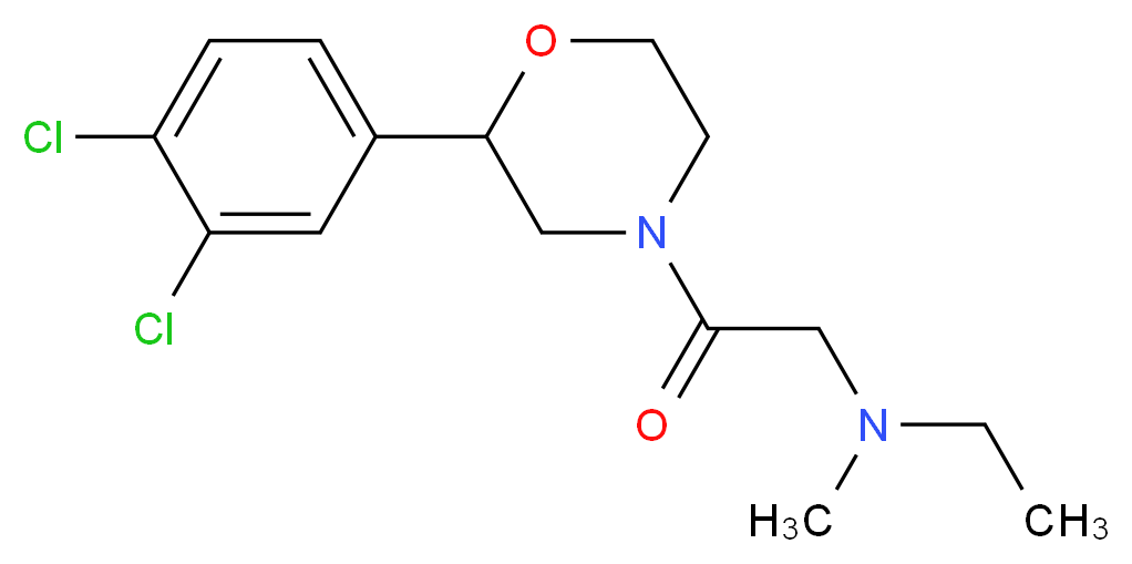 2-[2-(3,4-dichlorophenyl)morpholin-4-yl]-N-ethyl-N-methyl-2-oxoethanamine_Molecular_structure_CAS_)