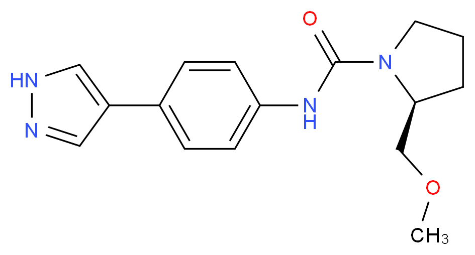 (2S)-2-(methoxymethyl)-N-[4-(1H-pyrazol-4-yl)phenyl]pyrrolidine-1-carboxamide_Molecular_structure_CAS_)