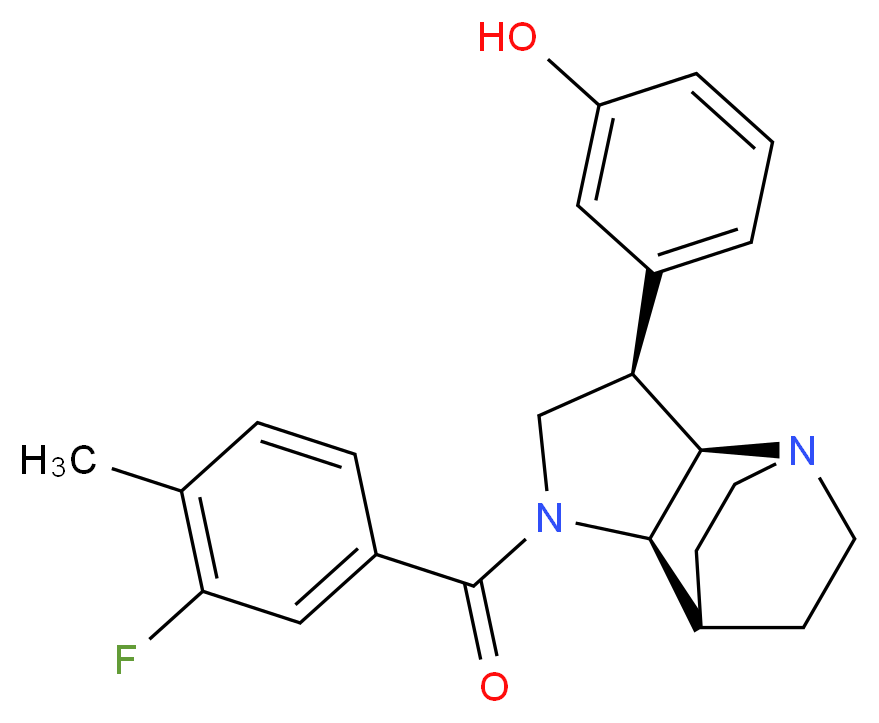 3-[(3R*,3aR*,7aR*)-1-(3-fluoro-4-methylbenzoyl)octahydro-4,7-ethanopyrrolo[3,2-b]pyridin-3-yl]phenol_Molecular_structure_CAS_)