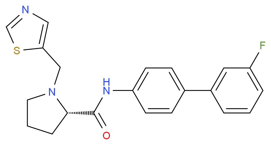 N-(3'-fluorobiphenyl-4-yl)-1-(1,3-thiazol-5-ylmethyl)-L-prolinamide_Molecular_structure_CAS_)