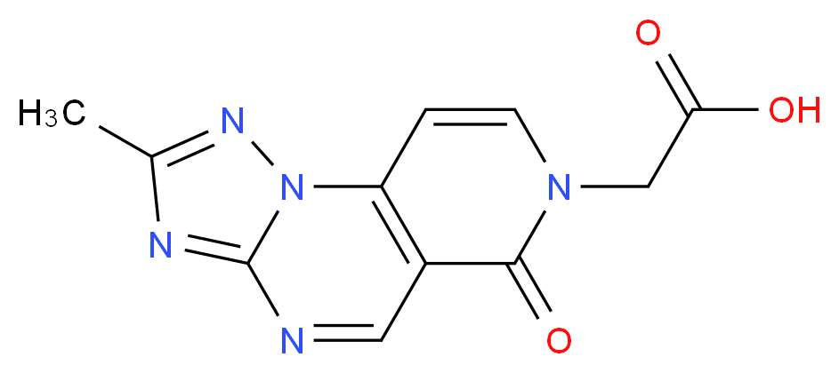 (2-Methyl-6-oxopyrido[3,4-e][1,2,4]triazolo-[1,5-a]pyrimidin-7(6H)-yl)acetic acid_Molecular_structure_CAS_)