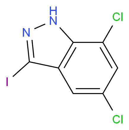 5,7-DICHLORO-3-IODO-1H-INDAZOLE_Molecular_structure_CAS_885271-35-2)