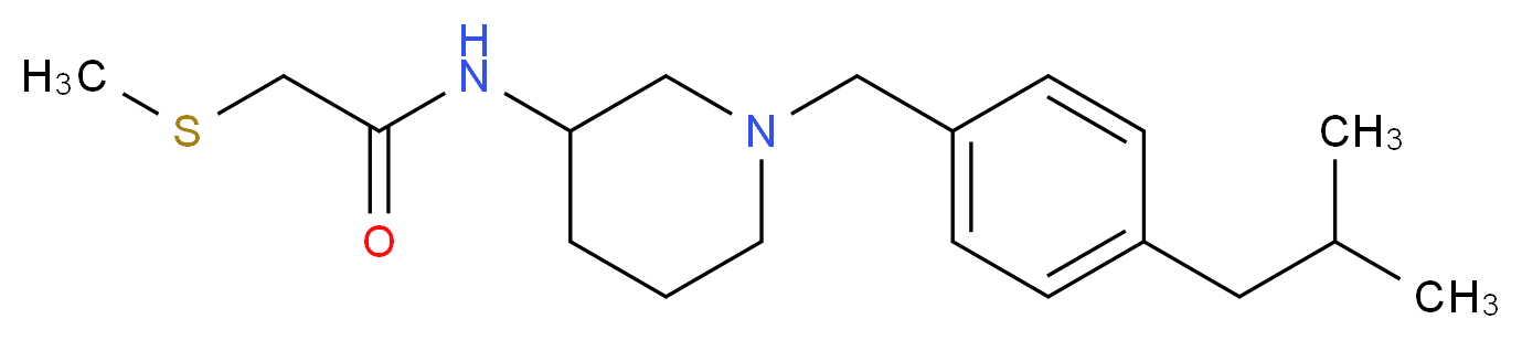 N-[1-(4-isobutylbenzyl)-3-piperidinyl]-2-(methylthio)acetamide_Molecular_structure_CAS_)