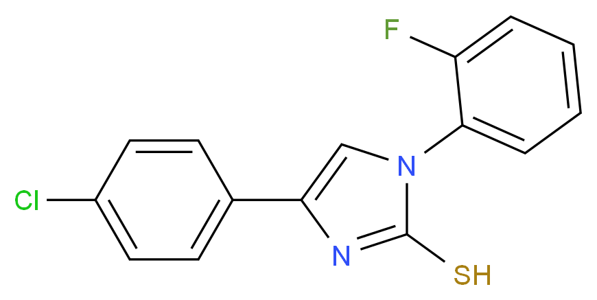 4-(4-Chloro-phenyl)-1-(2-fluoro-phenyl)-1H-imidazole-2-thiol_Molecular_structure_CAS_)