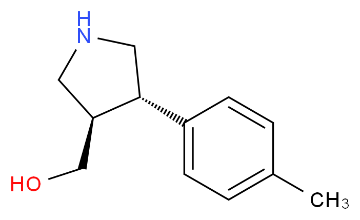 ((3R,4S)-4-p-tolylpyrrolidin-3-yl)methanol_Molecular_structure_CAS_1260595-69-4)