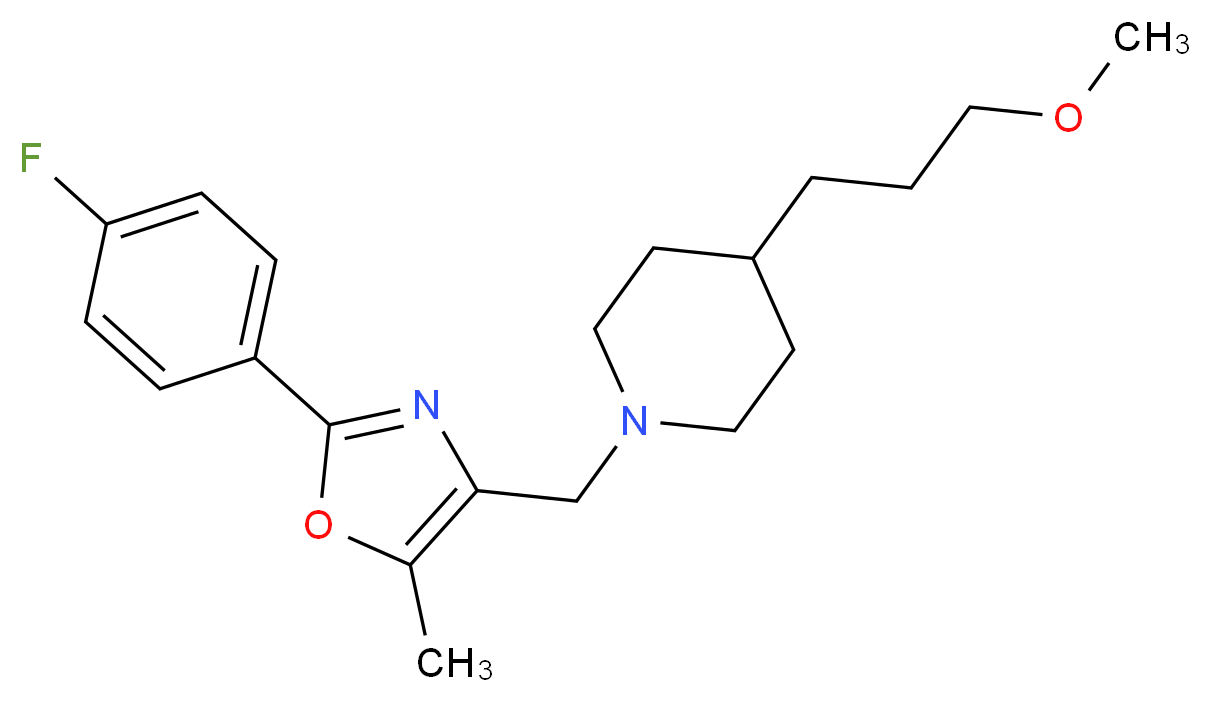 1-{[2-(4-fluorophenyl)-5-methyl-1,3-oxazol-4-yl]methyl}-4-(3-methoxypropyl)piperidine_Molecular_structure_CAS_)