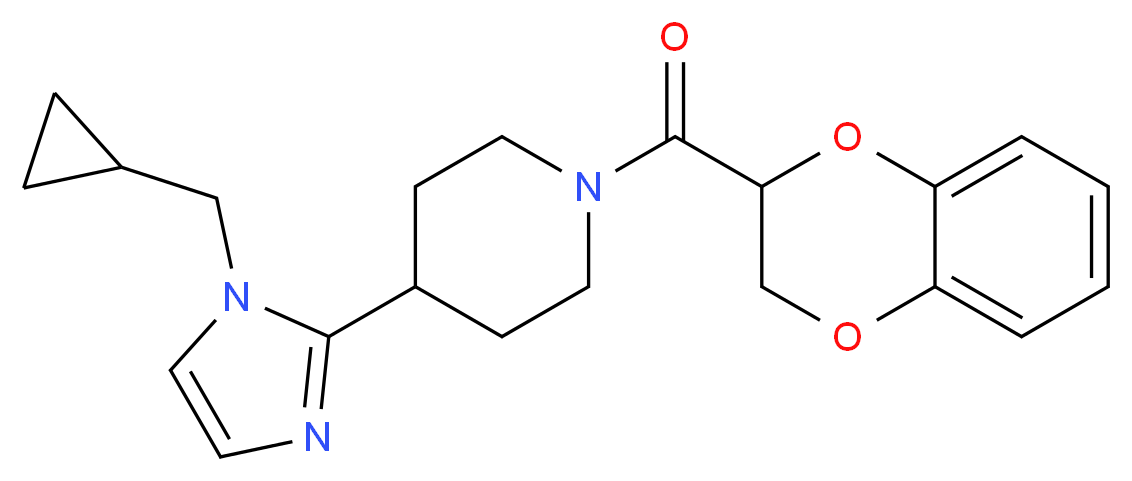 4-[1-(cyclopropylmethyl)-1H-imidazol-2-yl]-1-(2,3-dihydro-1,4-benzodioxin-2-ylcarbonyl)piperidine_Molecular_structure_CAS_)