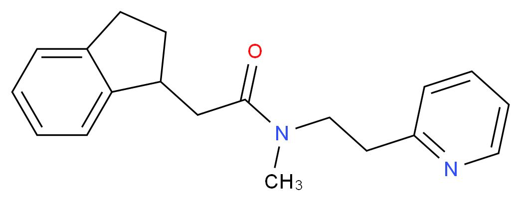 2-(2,3-dihydro-1H-inden-1-yl)-N-methyl-N-(2-pyridin-2-ylethyl)acetamide_Molecular_structure_CAS_)