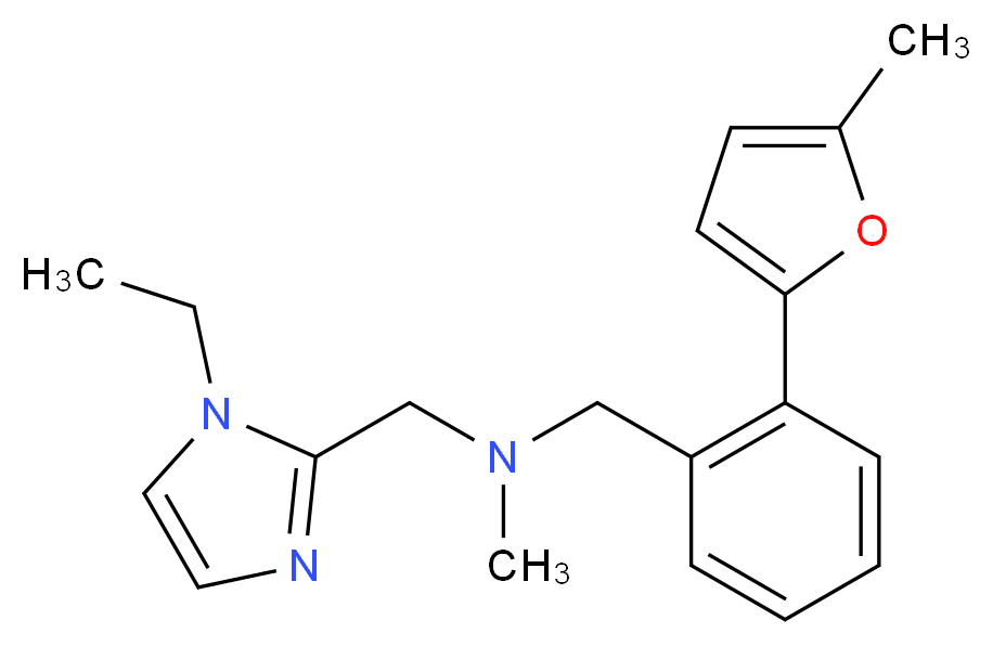 1-(1-ethyl-1H-imidazol-2-yl)-N-methyl-N-[2-(5-methyl-2-furyl)benzyl]methanamine_Molecular_structure_CAS_)