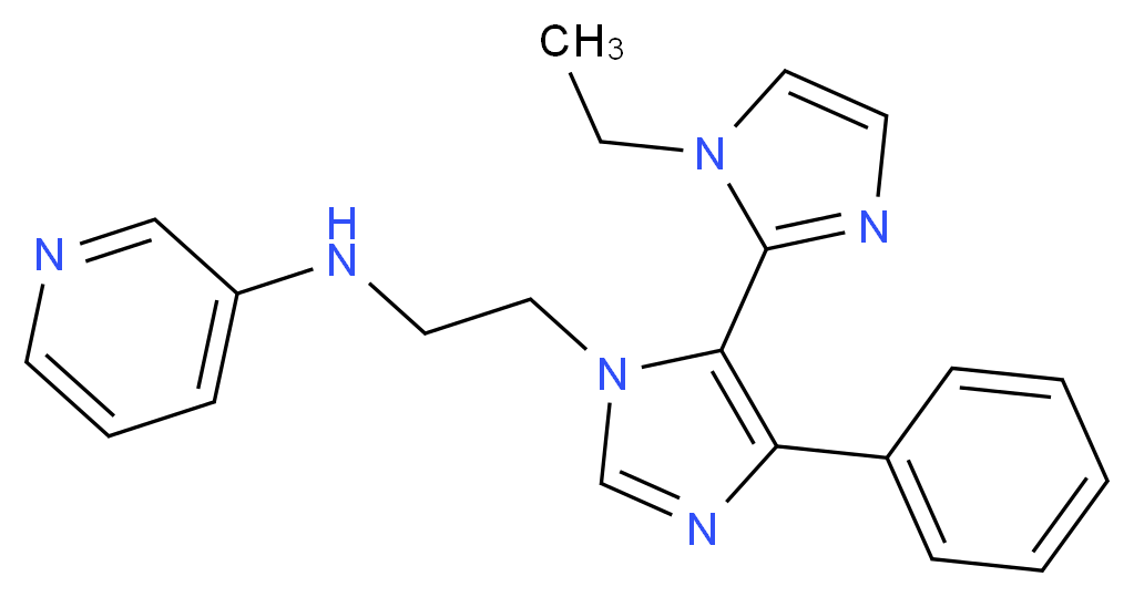 N-[2-(1-ethyl-5'-phenyl-1H,3'H-2,4'-biimidazol-3'-yl)ethyl]pyridin-3-amine_Molecular_structure_CAS_)