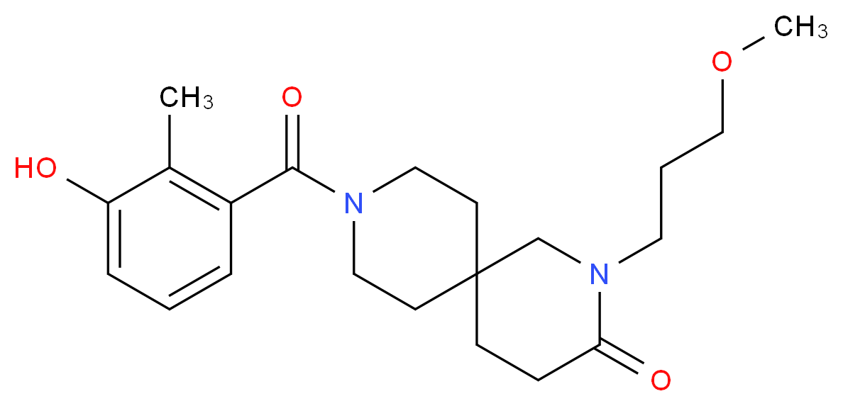 9-(3-hydroxy-2-methylbenzoyl)-2-(3-methoxypropyl)-2,9-diazaspiro[5.5]undecan-3-one_Molecular_structure_CAS_)