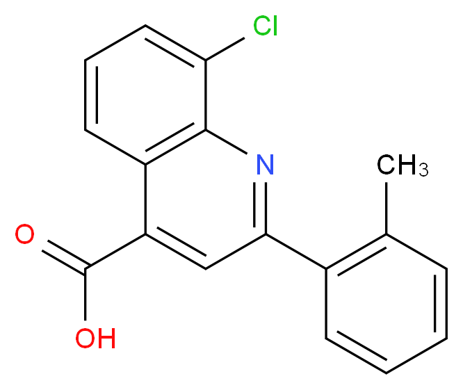 8-Chloro-2-(2-methylphenyl)quinoline-4-carboxylic acid_Molecular_structure_CAS_)