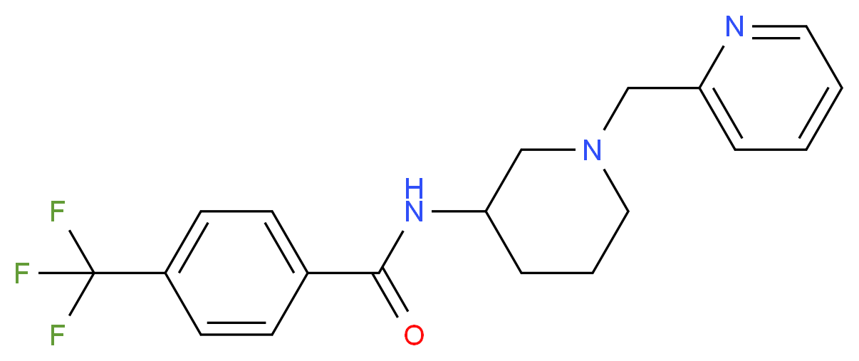 N-[1-(2-pyridinylmethyl)-3-piperidinyl]-4-(trifluoromethyl)benzamide_Molecular_structure_CAS_)