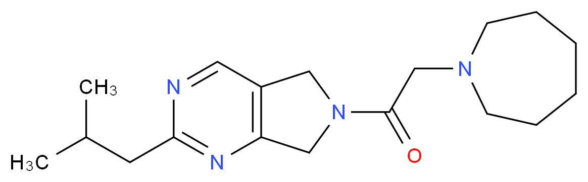 6-(azepan-1-ylacetyl)-2-isobutyl-6,7-dihydro-5H-pyrrolo[3,4-d]pyrimidine_Molecular_structure_CAS_)