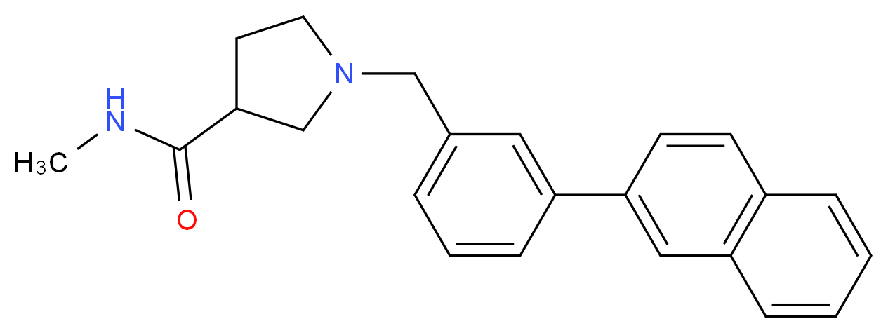 N-methyl-1-[3-(2-naphthyl)benzyl]pyrrolidine-3-carboxamide_Molecular_structure_CAS_)