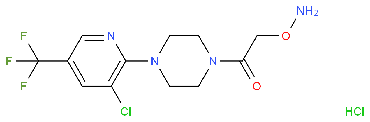 2-(Aminooxy)-1-{4-[3-chloro-5-(trifluoromethyl)-2-pyridinyl]piperazino}-1-ethanone hydrochloride_Molecular_structure_CAS_)