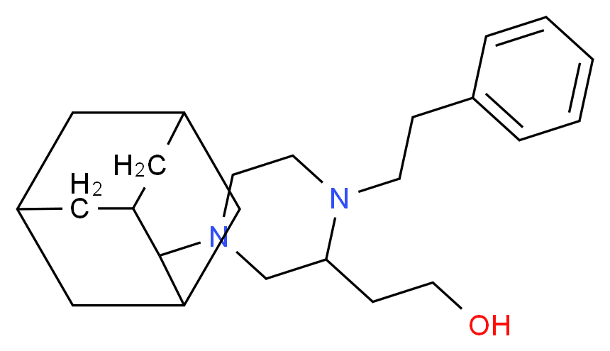 2-[4-(2-adamantyl)-1-(2-phenylethyl)-2-piperazinyl]ethanol_Molecular_structure_CAS_)