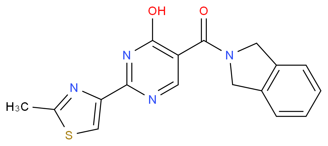 5-(1,3-dihydro-2H-isoindol-2-ylcarbonyl)-2-(2-methyl-1,3-thiazol-4-yl)pyrimidin-4-ol_Molecular_structure_CAS_)