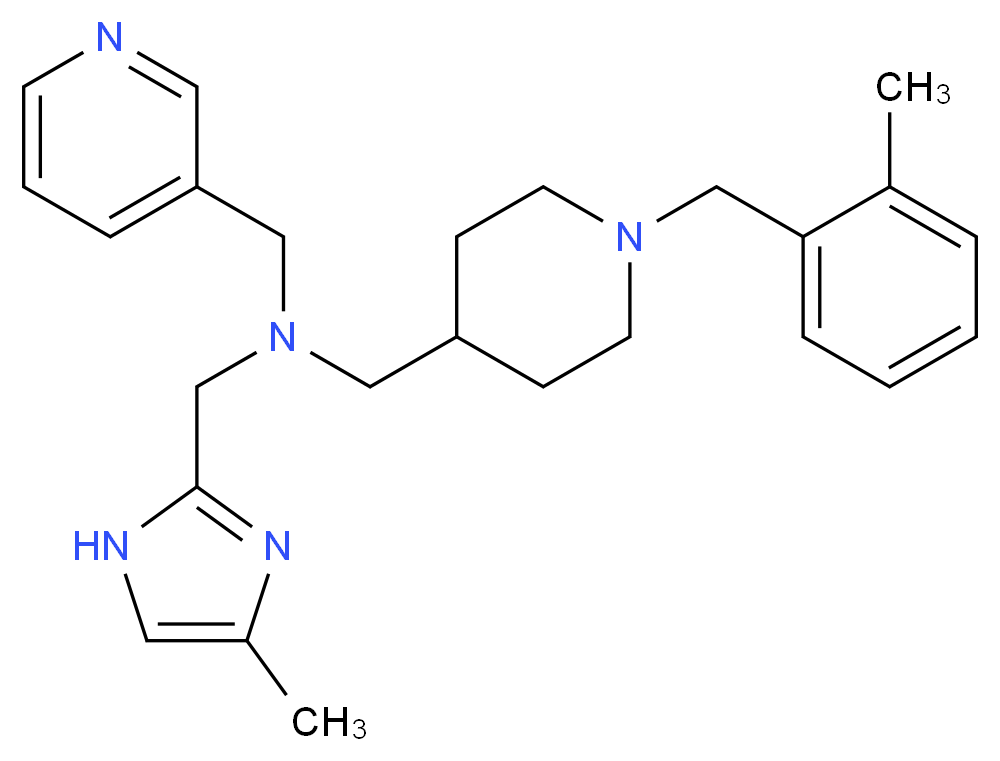 1-[1-(2-methylbenzyl)-4-piperidinyl]-N-[(4-methyl-1H-imidazol-2-yl)methyl]-N-(3-pyridinylmethyl)methanamine_Molecular_structure_CAS_)