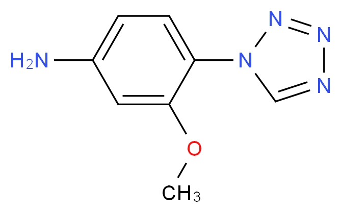 3-methoxy-4-(1H-1,2,3,4-tetrazol-1-yl)aniline_Molecular_structure_CAS_)