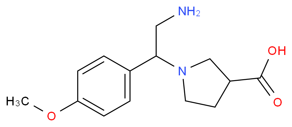 1-[2-AMINO-1-(4-METHOXY-PHENYL)-ETHYL]-PYRROLIDINE-3-CARBOXYLIC ACID_Molecular_structure_CAS_886364-07-4)