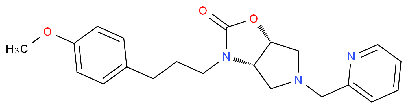(3aS*,6aR*)-3-[3-(4-methoxyphenyl)propyl]-5-(2-pyridinylmethyl)hexahydro-2H-pyrrolo[3,4-d][1,3]oxazol-2-one_Molecular_structure_CAS_)