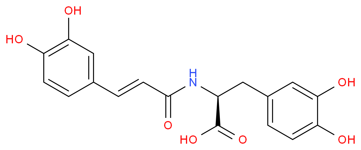 N-[3',4'-Dihydroxy-(E)-cinnamoyl]-3-hydroxy-L-tyrosine_Molecular_structure_CAS_53755-02-5)