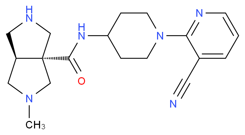 (3aR*,6aR*)-N-[1-(3-cyanopyridin-2-yl)piperidin-4-yl]-2-methylhexahydropyrrolo[3,4-c]pyrrole-3a(1H)-carboxamide_Molecular_structure_CAS_)