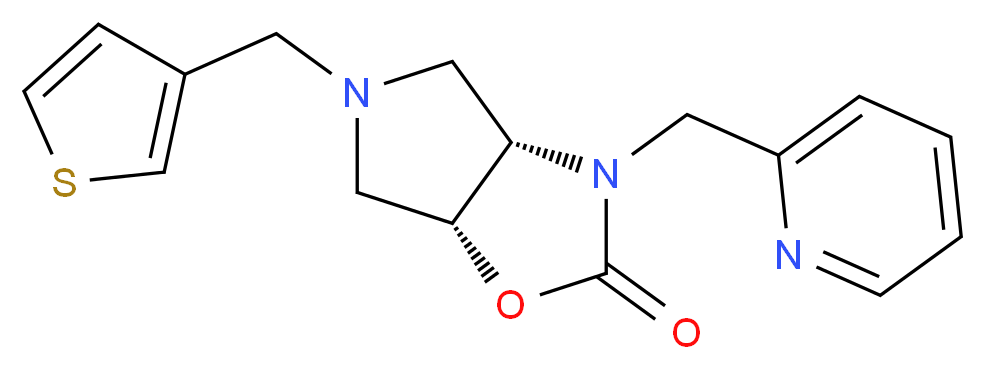 (3aS*,6aR*)-3-(2-pyridinylmethyl)-5-(3-thienylmethyl)hexahydro-2H-pyrrolo[3,4-d][1,3]oxazol-2-one_Molecular_structure_CAS_)