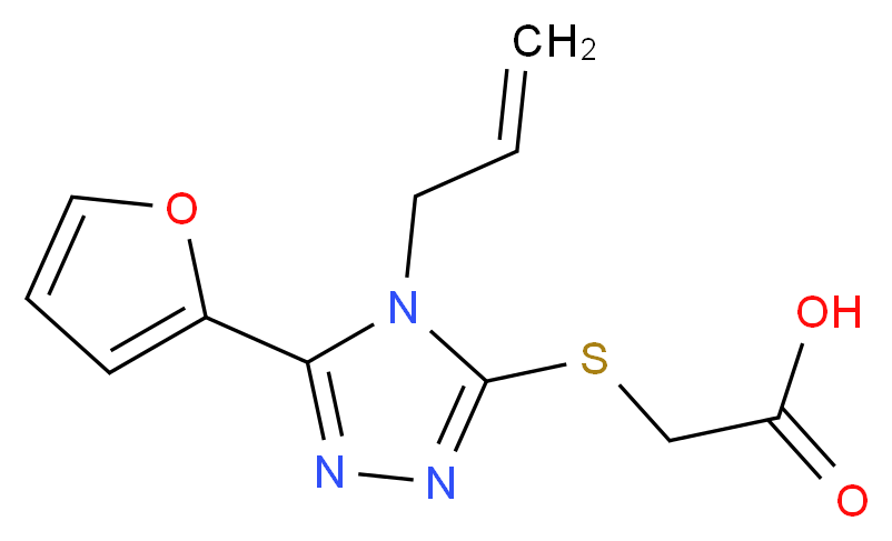 (4-Allyl-5-furan-2-yl-4H-[1,2,4]triazol-3-ylsulfanyl)-acetic acid_Molecular_structure_CAS_)