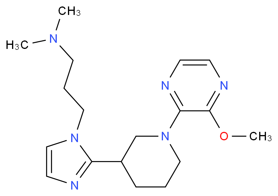 (3-{2-[1-(3-methoxypyrazin-2-yl)piperidin-3-yl]-1H-imidazol-1-yl}propyl)dimethylamine_Molecular_structure_CAS_)