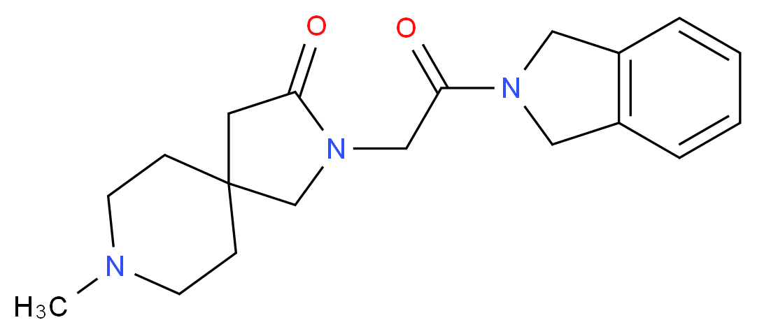 2-[2-(1,3-dihydro-2H-isoindol-2-yl)-2-oxoethyl]-8-methyl-2,8-diazaspiro[4.5]decan-3-one_Molecular_structure_CAS_)