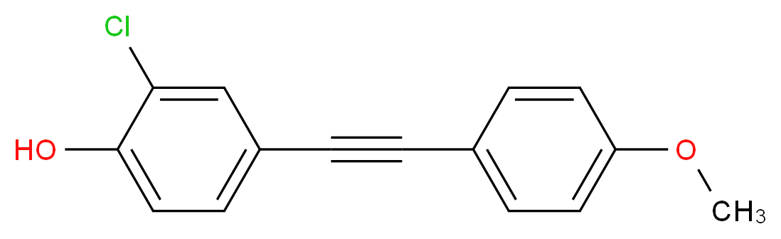 2-Chloro-4-((4-methoxyphenyl)ethynyl)phenol_Molecular_structure_CAS_916502-26-6)