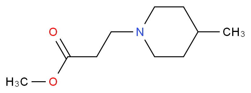 methyl 3-(4-methylpiperidin-1-yl)propanoate_Molecular_structure_CAS_)