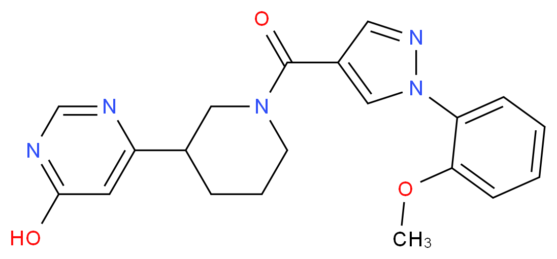 6-(1-{[1-(2-methoxyphenyl)-1H-pyrazol-4-yl]carbonyl}piperidin-3-yl)pyrimidin-4-ol_Molecular_structure_CAS_)