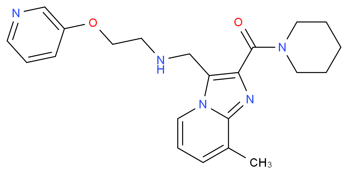 N-{[8-methyl-2-(1-piperidinylcarbonyl)imidazo[1,2-a]pyridin-3-yl]methyl}-2-(3-pyridinyloxy)ethanamine_Molecular_structure_CAS_)
