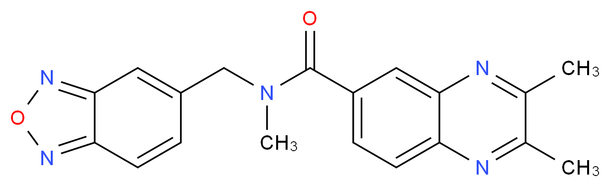 N-(2,1,3-benzoxadiazol-5-ylmethyl)-N,2,3-trimethyl-6-quinoxalinecarboxamide_Molecular_structure_CAS_)