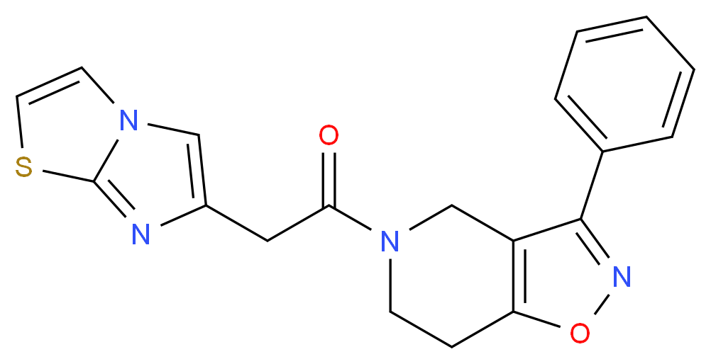 5-(imidazo[2,1-b][1,3]thiazol-6-ylacetyl)-3-phenyl-4,5,6,7-tetrahydroisoxazolo[4,5-c]pyridine_Molecular_structure_CAS_)