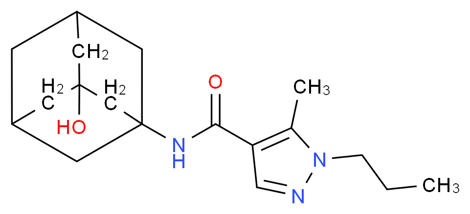 N-(3-hydroxy-1-adamantyl)-5-methyl-1-propyl-1H-pyrazole-4-carboxamide_Molecular_structure_CAS_)