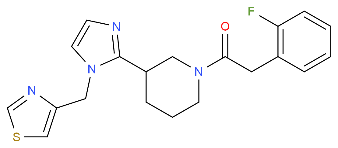 1-[(2-fluorophenyl)acetyl]-3-[1-(1,3-thiazol-4-ylmethyl)-1H-imidazol-2-yl]piperidine_Molecular_structure_CAS_)