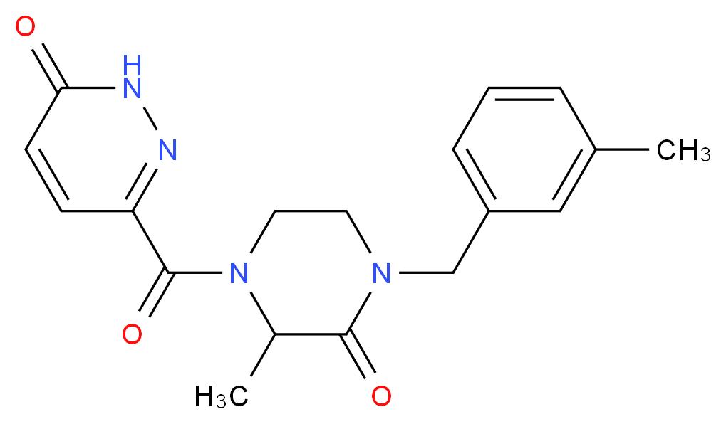 6-{[2-methyl-4-(3-methylbenzyl)-3-oxopiperazin-1-yl]carbonyl}pyridazin-3(2H)-one_Molecular_structure_CAS_)