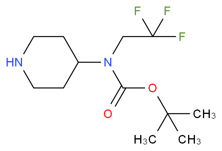 tert-butyl N-(piperidin-4-yl)-N-(2,2,2-trifluoroethyl)carbamate_Molecular_structure_CAS_)