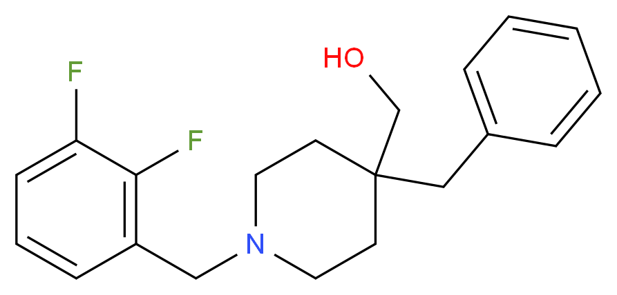 [4-benzyl-1-(2,3-difluorobenzyl)-4-piperidinyl]methanol_Molecular_structure_CAS_)
