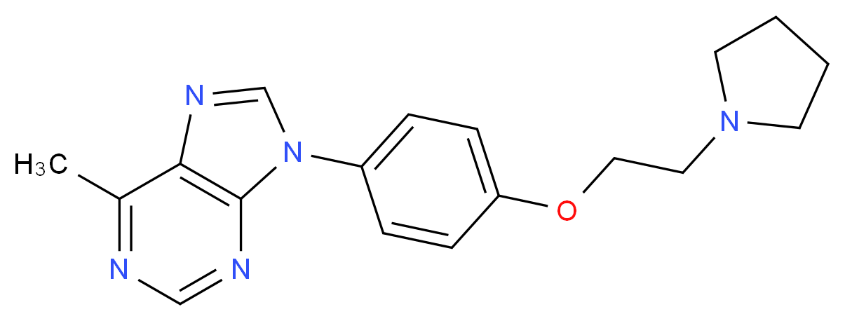 6-methyl-9-[4-(2-pyrrolidin-1-ylethoxy)phenyl]-9H-purine_Molecular_structure_CAS_)