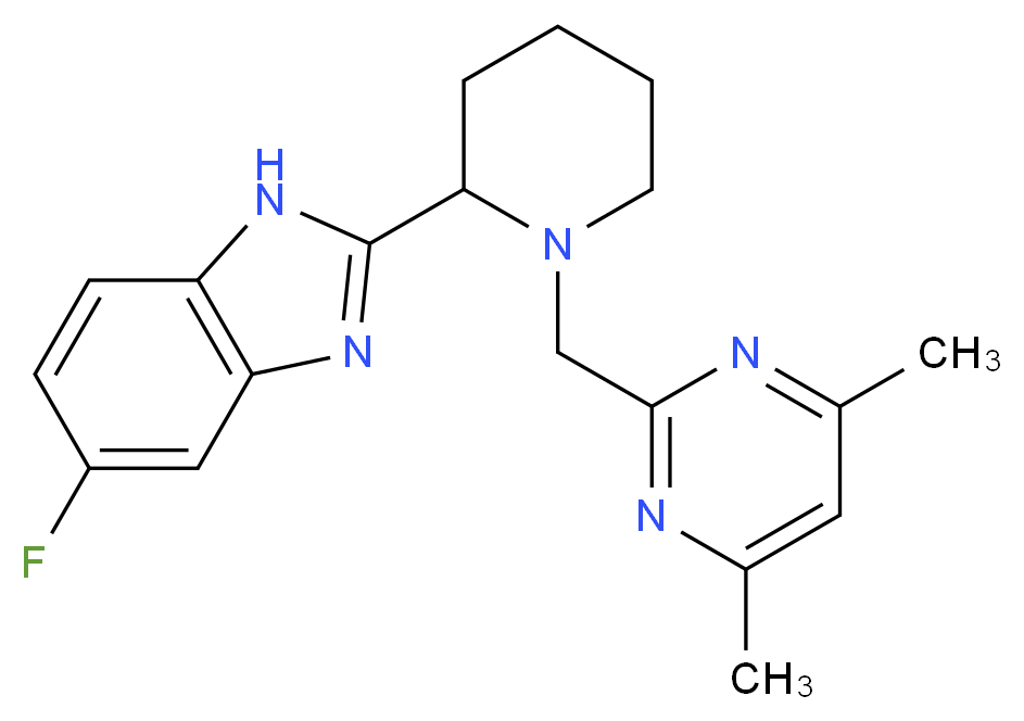 2-{1-[(4,6-dimethyl-2-pyrimidinyl)methyl]-2-piperidinyl}-5-fluoro-1H-benzimidazole_Molecular_structure_CAS_)