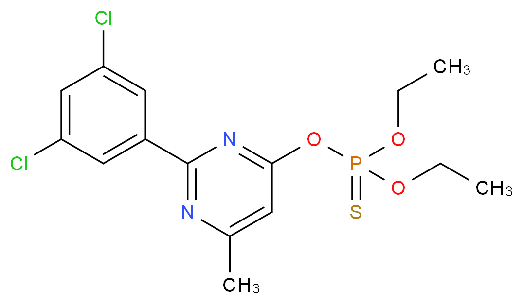 O-[2-(3,5-dichlorophenyl)-6-methylpyrimidin-4-yl] O,O-diethyl phosphothioate_Molecular_structure_CAS_)
