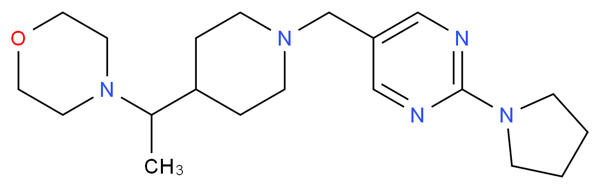 4-[1-(1-{[2-(1-pyrrolidinyl)-5-pyrimidinyl]methyl}-4-piperidinyl)ethyl]morpholine_Molecular_structure_CAS_)