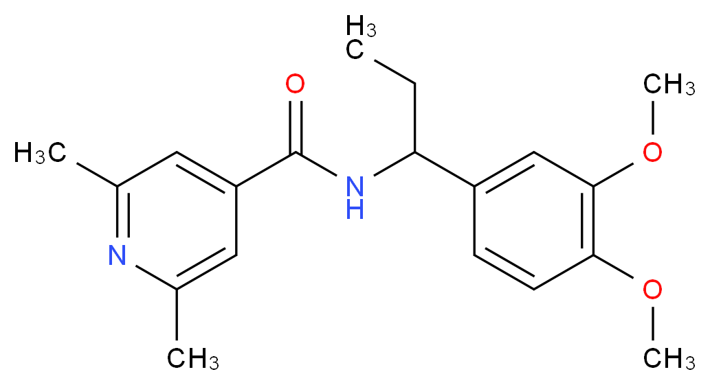 N-[1-(3,4-dimethoxyphenyl)propyl]-2,6-dimethylisonicotinamide_Molecular_structure_CAS_)