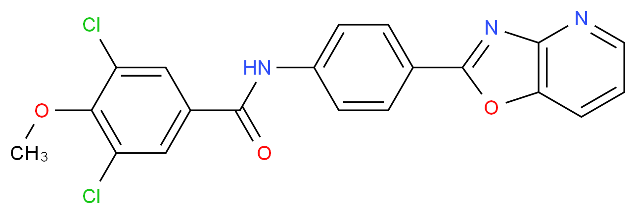 3,5-Dichloro-4-methoxy-N-(4-oxazolo[4,5-b]-pyridin-2-yl-phenyl)-benzamide_Molecular_structure_CAS_)